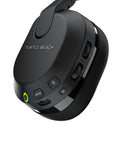 Close-up of black Stealth 600 Wireless Multiplatform Gaming Headset For PS5 PS4 PC And Mobile With Bluetooth Switching, controls visible
