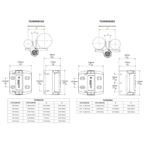 Heavy Duty Chain Link Gate Hinges Built Tough Holds Tight Self Closing Tension Adjustable dimensions and specifications diagram