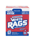 Professional White Rags Center Pull Box 200 Sheets 11 X 10 Inches Made In USA Ultra Absorbent For Painting, Cleaning, Auto Work, And DIY Projects