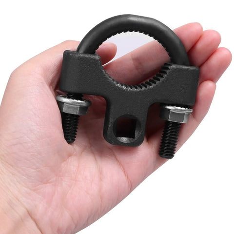 Inner Tie Rod Tool Three Eighths Inch Low Profile Easy Inner Tie Rod Removal And Installation No Fuss Auto Repair Essential Fits Standard Tie Rods With Smooth Ends Built Durable Pro Grade Hand Tool For Quick Grips, black steel clamp