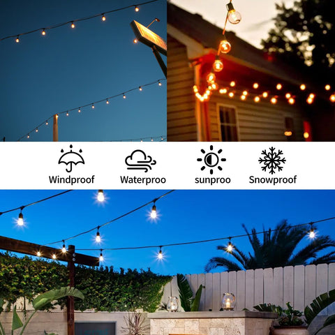 Backyard String Light Hanging Kit With 300 Feet Nylon Coated Stainless Steel Wire Rope Cable And Full Accessories For Easy Globe Light Setup Outdoors