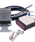 Indoor Wall Mounted Photoelectric Beam Sensor Switch with 30 cm Detection Range, E3JK-DS30M1 and E3JK-R4M1 kit components