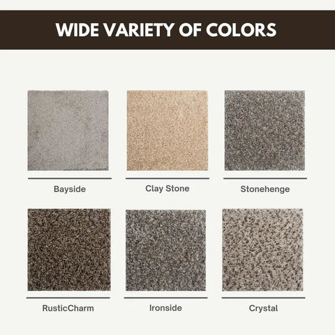 Color options for Premium Plush Carpet Tiles With Built In Padding Peel And Stick 18x18 Floor Squares Made In USA