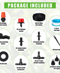 Package included in 656 Ft Drip Irrigation Kit With 1 Quarter Inch Tubing And 274 Accessories DIY Ready For Greenhouse Garden