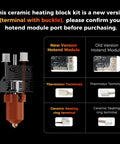 K1 Series Hotend Upgrade Ceramic Heating Block Kit With Buckle Terminal Unicorn Quick-Swap Nozzle Kit 3D printer hotend module