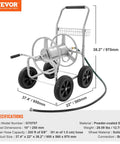 Heavy Duty Hose Reel Cart Holds Up To 300 Feet Of Five Eighth Inch Hose With Four Wheels Makes Moving A Breeze Garden Water Cart