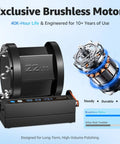 Extra Large 22lb Capacity Rock Tumbler with Brushless Motor and Metal Base for heavy-duty stone polishing