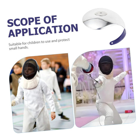 Children using Pro Grade Fencing Hand Guards For Practice And Competition Replacement Parts, protective gear for hand injury prevention.