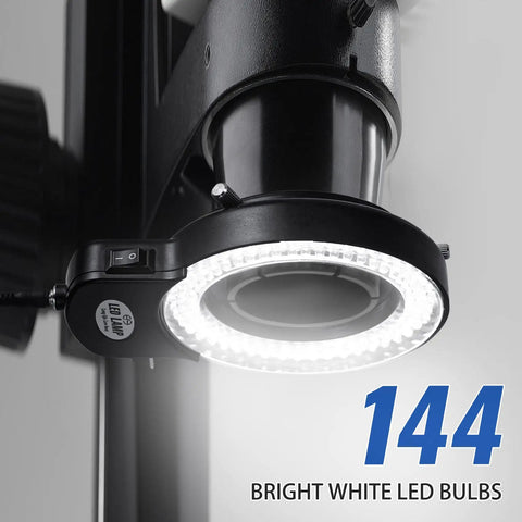 Kick It Up With This Hella Bright 144 Led Ring Microscope Light Featuring A Super Smooth Dimmer Switch Slick Adjustable Illuminator