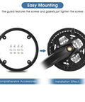 Chainring Guard For Mountain And Road Bikes 44T Sprocket Protector Crankset Shield Easy Install with 4 Hole Mount