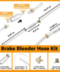 Air Free Universal Brake Bleeder Hose Kit With No Air Backflow One Way Valve For Quick Bleed Of Car And Motorcycle Clutch Systems 6mm