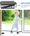 2 Piece Rubber Door Wedge With Stainless Steel Core Non Slip Door Stopper For Home And Bathroom Odorless Black next to open door