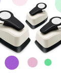 Circle Hole Punch Set For Crafts, Three Circle Punches One Inch Five Eighths Inch And Three Eighths Inch, ABS and Zinc Alloy