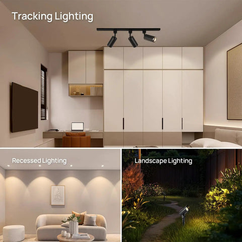MR16 Dimmable LED Bulbs With GU5.3 Bi-Pin Base, 6.5W, for recessed, track, landscape lighting in modern home setting.