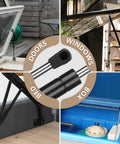 No Sweat 24 Inch Gas Struts 150 Lb Force Lift Supports for RV, truck, and boat applications shown in various uses.