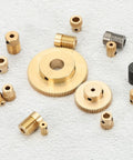 Beefed Up Worm Gear Set With 30 Tooth Brass Gear And Brass Worm 0.5 Module 1 To 30 Reduction Right Rotation Drive Gear Box Wheel