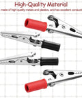 Dope 40 Pc Metal Alligator Clips Electronic Test Clamps Red And Black Kit With Sturdy Plastic Handles For Heavy Duty Battery Testing And Circuit Checks, metal clips