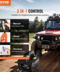 3 In 1 Electric Hoist Winch 1100 Lb Capacity 1500W Portable Crane with Wired and Wireless Remote for vehicle lifting