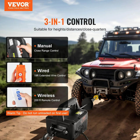 3 In 1 Electric Hoist Winch 1100 Lb Capacity 1500W Portable Crane with Wired and Wireless Remote for vehicle lifting
