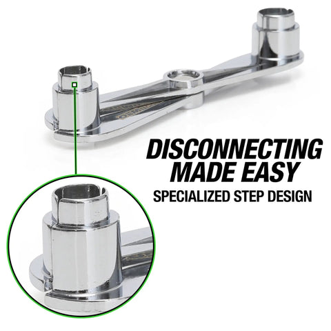 Transmission Line Disconnect Tool For Ford And Cadillac Oil Cooler Lines Three Eighths And One Half Inch Easy Release Step Design