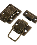 Two Pack Old School Retro Style Metal Toggle Latch Hasp Lock For Jewelry Boxes And Makeup Cases Easy Install Iron Clasp Buckle In Vintage Coffee Finish