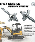 Durable Replacement Track Tensioner Assembly For 1 Ton Mini Excavator Fits One Track Easy Install DIY Friendly Heavy Duty Part For Small Digging Jobs Includes Hardware And Reliable Performance For Long Life, 1-ton mini excavator track tensioner with hardware