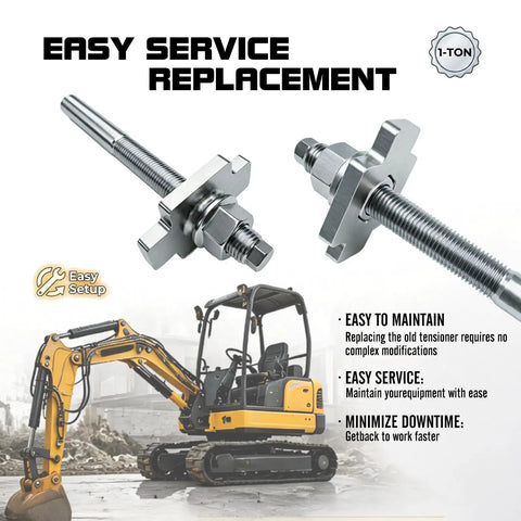 Durable Replacement Track Tensioner Assembly For 1 Ton Mini Excavator Fits One Track Easy Install DIY Friendly Heavy Duty Part For Small Digging Jobs Includes Hardware And Reliable Performance For Long Life, 1-ton mini excavator track tensioner with hardware