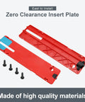 Zero Clearance Table Saw Insert Plate For SKIL TS6307-00 Replacement STZ6307 shown with screws and aluminum construction