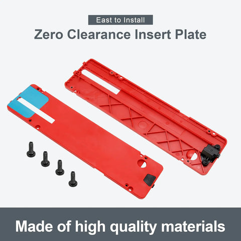Zero Clearance Table Saw Insert Plate For SKIL TS6307-00 Replacement STZ6307 shown with screws and aluminum construction