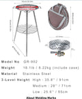 Skottle Grill Cooking System Kit 18 Inch Carbon Steel Pan With Adjustable Legs and Carry Bag product specifications