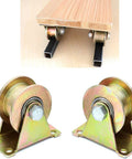 Straight Up Heavy Duty Galvanized Steel Track Wheel Featuring Rock Solid Double Bearings For Slick Sliding Gate Roller And No Junk Barn Door Caster On 50 Millimeter Wire Rope Rails with wheel and track setup