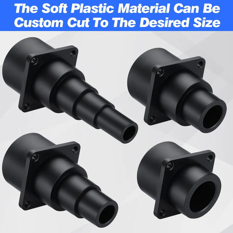 Four Pack Vacuum Hose Adapters Set For Universal Tool Attachments And Dust Collection, DIY Ready connectors for quick cleanup
