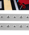 Heavy Duty Aluminum Miter Track Jig Bar Set Of 2 With M6 And M8 Holes 100mm Universal 30 And 45 Track viewed from above