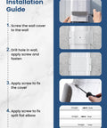 Installation guide for 4 Inch Mini Split Line Set Cover Kit For PVC Tubing White Cover For Central Air Conditioning And Heat Pump Systems Hide Refrigeration Pipes Create A Clean Look On Outdoor Walls Durable Weather Resistant Easy Install Keeps Piping Neat