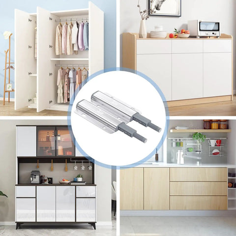 Heavy Duty Magnetic Push Latch Set 4 Pack Double Push To Open Cabinet Catches For Doors And Drawers No Handle Kitchen Hardware