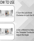 How to use Jiawu Adjustable Belt Grinder Sharpener Jig For Blade Sharpening with instructions on locking the dial and angle adjustment.