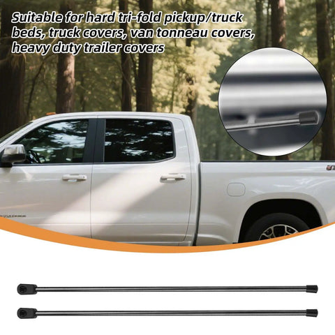 Top Shelf Tonneau Cover Lift Strut Replacement 2 Pack For Bakflip Hard Tri Fold Truck Bed Covers, 44.5 cm black steel struts.