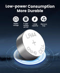 Close-up of LR44 battery with silver exterior, showing specifications. Suitable for 10 Pack Lr44 Batteries 1.5 Volt Alkaline Ag13 A76 357 Sr44.