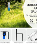 Upgraded Outdoor Rain Gauge With Thick Transparent Tube For Accurate Rain Readings, Easy Readout For Yard And Garden