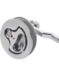 Boat Cam Latch Marine Grade 316 Stainless Steel Flush Pull Hatch Lift With Adjustable Locking Arm Height Back Plate And Included Installation Screws For Secure Marine Hatch Access, front view
