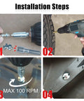 Installation steps for Super Heavy Tungsten Carbide Tire Studs For Winter Ice Control Grip Like Crazy On Frozen Roads For Trucks ATVs And Bikes.