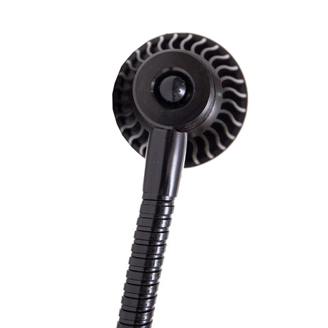 Close-up of 5W COB LED Work Light with Gooseneck Arm, aluminum head and flexible neck for milling and lathe precision tasks