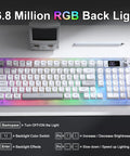 Tri Mode Wireless Gaming Keyboard Bluetooth 5 0 And 2 4 Ghz Silent Creamy White Keys For Multi Device Switching with RGB backlight