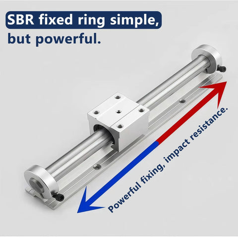 Four Pack SBR16 Linear Rail Stop Collars With 16mm Bore 35mm Outer Diameter 10mm Thick Aluminum Limit Rings M5 Screws For CNC Linear Shafts And Motion Guide Systems on SBR rail