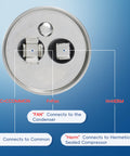 Top view of 50uF 440V AC Round Start Capacitor For Heat Pumps And Air Conditioners, 370V Or 440V Compatible, CBB65