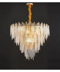 Modern Round Metal And Glass Pendant Light With Six Leds Dead Set On Making Your Space Look Fresh With Smooth Non Glare Cozy Vibes Perfect Foyer Dining Room Hanging Lamp Low Power Top Shelf Upgrade, featuring crystal-like glass elements.