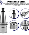 ISO20 ER20 Collet Chuck Holder With G2.0 Balance, High Speed CNC Milling Spindle Tool Set, stainless steel close-up