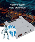 USB Floppy Drive Emulator 3.5 Inch 1.44 MB Plug And Play Disk Drive With Built In Memory For Fat16 Fat32 Fat12 Conversion And Auto Save On Shutdown Disk To USB 3.5 Inch SSD Emulator For Retro Computers, grey unit