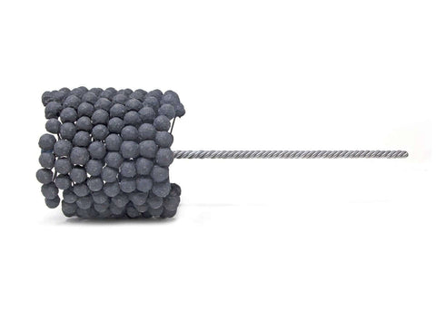 Side view of Flex-Hone Four And One Eighth Inch Diameter 240 Grit Silicon Carbide Honing Tool for mild steel, stainless steel, cast iron.