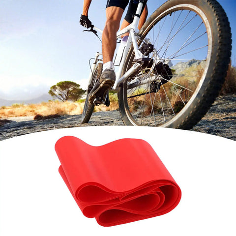 Stretchy PVC Bike Tire Liner Tape For 26 Inch Wheels 80mm Rim Strips Anti Puncture Protector Inner Tube Cushion For Mountain Bikes Red